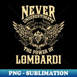 lombardi name shirt lombardi power never underestimate - exclusive sublimation digital file - vibrant and eye-catching typography