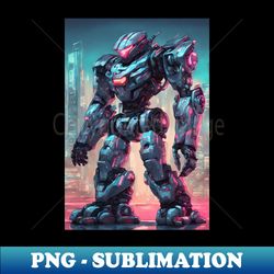 humanoid battle robot - high-resolution png sublimation file - transform your sublimation creations