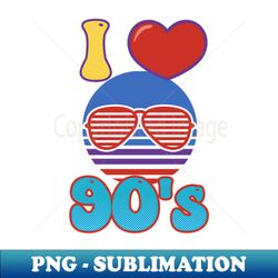 i love the 90s shirt  i love the 90s heart - sublimation-ready png file - add a festive touch to every day