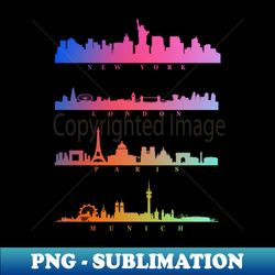 city scape - aesthetic sublimation digital file - perfect for creative projects