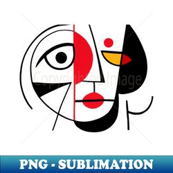 abstract woman face 1 - png transparent digital download file for sublimation - create with confidence