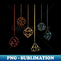 hanging dice lover retro colors - retro png sublimation digital download - boost your success with this inspirational png download