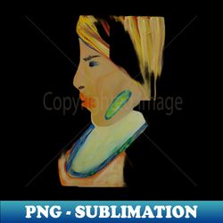 female portrait street art on canvas - signature sublimation png file - boost your success with this inspirational png download