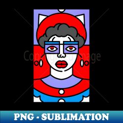 vector hand drawn illustration of fashion girl isolated creative artwork template for card poster banner print for t-shirt pin badge patch - instant sublimation digital download - transform your sublimation creations