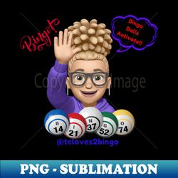 bingo balls activate - png transparent sublimation design - perfect for personalization