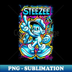 blue steezee character art design airbrush - creative sublimation png download - defying the norms