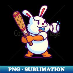baseball easter shirt  easter bunny playing baseball - signature sublimation png file - defying the norms