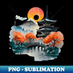 japanese landscape - premium sublimation digital download - perfect for sublimation art