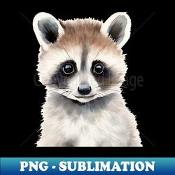 baby raccoon portrait - exclusive png sublimation download - bold & eye-catching