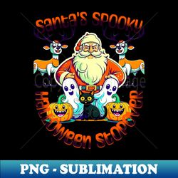 santas spooky halloween stopover - exclusive sublimation digital file - unlock vibrant sublimation designs