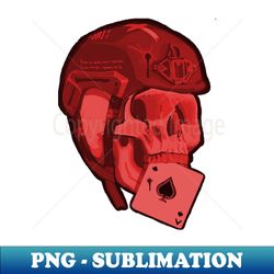skull red - sublimation-ready png file - fashionable and fearless