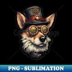 steampunk dog - modern sublimation png file - unleash your inner rebellion