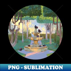 bird fountain - exclusive sublimation digital file - spice up your sublimation projects