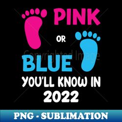 pink or blue - youll know in 2022 gender reveal - modern sublimation png file - capture imagination with every detail