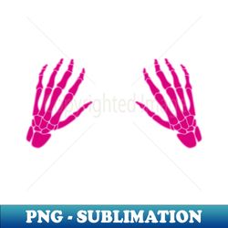 pink skeleton hand funny halloween costume - png transparent digital download file for sublimation - perfect for creative projects