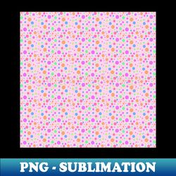 rainbow polka dot on pink - instant sublimation digital download - stunning sublimation graphics