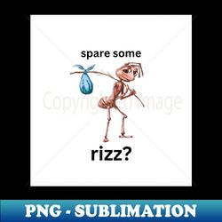 spare some rizz - elegant sublimation png download - defying the norms