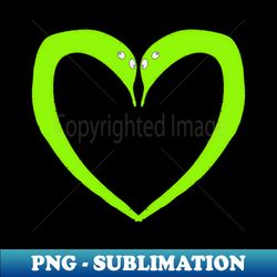 worm on a string heart green - artistic sublimation digital file - instantly transform your sublimation projects