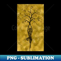 yoga tree pose - stylish sublimation digital download - perfect for sublimation mastery