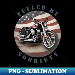 fueled by sobriety american biker pocket sized - png transparent sublimation file - spice up your sublimation projects