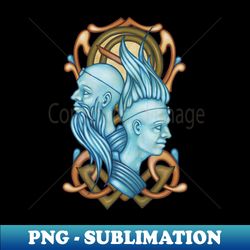 gemini twins castor and pollux - exclusive png sublimation download - bring your designs to life