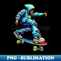 steezee skater airbrush skateboard art design 2024 - exclusive png sublimation download - defying the norms