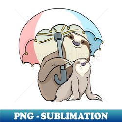 trans umbrella sloth  baby - png transparent sublimation file - transform your sublimation creations