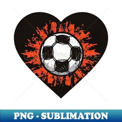 heart shape soccer ball - png transparent sublimation design - unleash your creativity