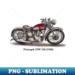 drawing of retro classic motorcycle triumph 3tw 350 1940 - high-quality png sublimation download - boost your success with this inspirational png download