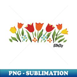 fire king tulips - unique sublimation png download - perfect for sublimation mastery