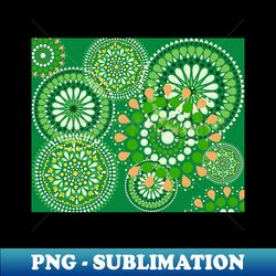 hippie motif green - professional sublimation digital download - vibrant and eye-catching typography