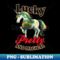 irish unicorn st patricks shirt  lucky and magical - exclusive sublimation digital file - spice up your sublimation projects