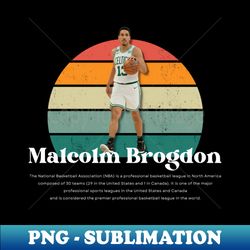 malcolm brogdon vintage v1 - sublimation-ready png file - add a festive touch to every day