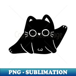 hilarious black cat presents his playful side - aesthetic sublimation digital file - unleash your creativity