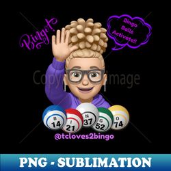 bingo balls activate - decorative sublimation png file - bring your designs to life