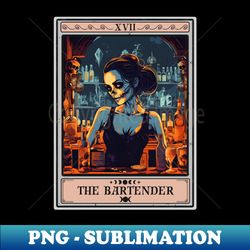 bartender tarot card the bartender - vintage sublimation png download - perfect for sublimation mastery