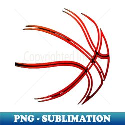 basketball outline - special edition sublimation png file - fashionable and fearless