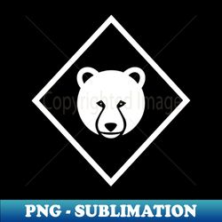 bear head  papa  mama bear  logo style - decorative sublimation png file - create with confidence