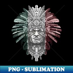 aztec warrior man chicano mexican flag - png transparent sublimation file - bring your designs to life