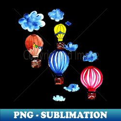 air balloon aircraft sky wings travel vintage - digital sublimation download file - unleash your inner rebellion