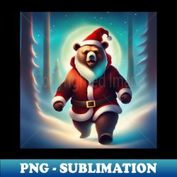 christmas bear - sublimation-ready png file - revolutionize your designs