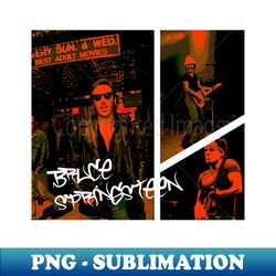 bruce springsteen collage orange - premium png sublimation file - capture imagination with every detail