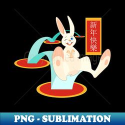 chinese year of the rabbit - trendy sublimation digital download - bold & eye-catching