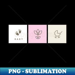 baby shower - decorative sublimation png file - fashionable and fearless
