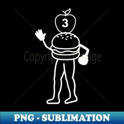 walking food black - png transparent digital download file for sublimation - perfect for sublimation mastery