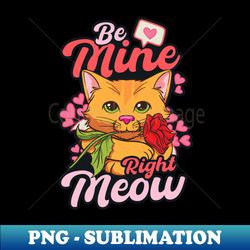 cat valentine shirt  be mine right meow - trendy sublimation digital download - perfect for sublimation art