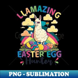 christian easter shirt  llamazing easter egg hunter - exclusive sublimation digital file - unlock vibrant sublimation designs