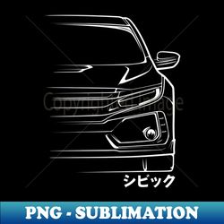 civic fk8 type r silhouette - professional sublimation digital download - spice up your sublimation projects