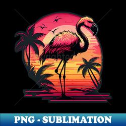 flamingo retro shirt  vintage retro sunset - aesthetic sublimation digital file - enhance your apparel with stunning detail