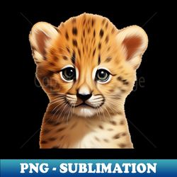 baby cheetah portrait - png sublimation digital download - create with confidence